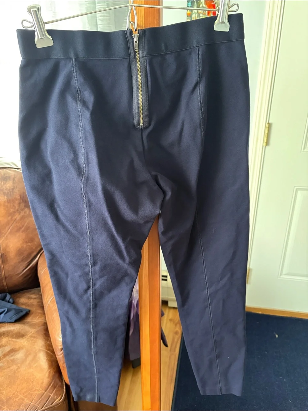 J. Crew Navy Straight-Leg Ponte Pants